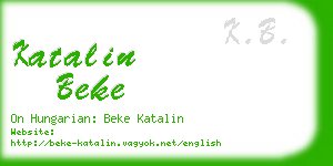 katalin beke business card